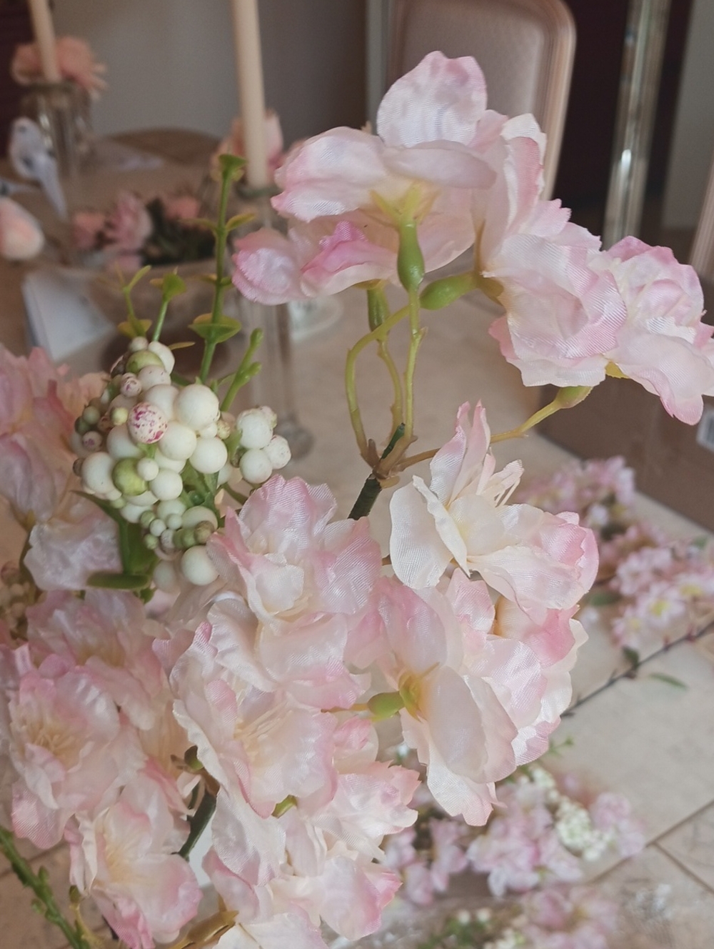 Floral-faux Cherry Blossom "Picks" by Valeri/QVC..NEW In Box,,see Description - Picture 11 of 14